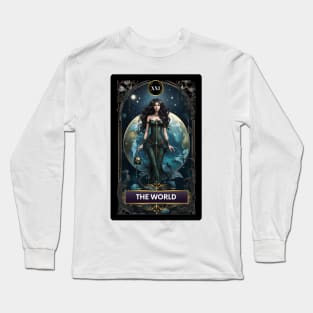 The World Card from The Mermaid Tarot Deck Long Sleeve T-Shirt